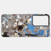 Hummeln auf der Blüte der Wildkirsche Samsung Galaxy Hülle (Linke Seite)