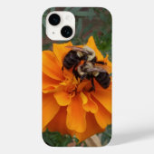 Hummeln auf der Marigold-Blume Case-Mate iPhone Hülle (Rückseite)