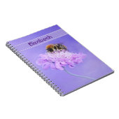 Hummeln auf einer rosa Blume Notizblock (Rechte Seite)