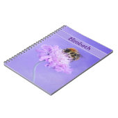 Hummeln auf einer rosa Blume Notizblock (Linke Seite)