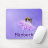 Hummeln auf einer rosa Blume Personalisiert Mousepad (Mit Mouse)