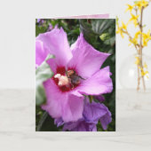 Hummeln auf Hibiskus Blume Karte (Gelbe Blume)