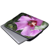 Hummeln auf Hibiskus Blume Laptopschutzhülle (Vorne Knopf)