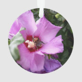 Hummeln auf Hibiskus Blume Ornament (Rückseite)