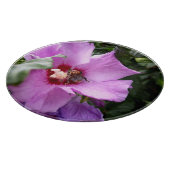 Hummeln auf Hibiskus Blume Schneidebrett (Ecke)