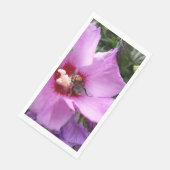 Hummeln auf Hibiskus Blume Serviette (Ecke)
