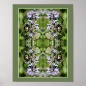 Hummeln auf Lila Blume Nah Abstrakt Poster (Vorne)