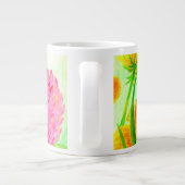 Hummeln auf Löwenzahn Jumbo-Tasse (Rückseite)