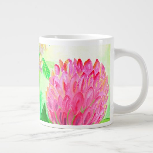 Hummeln auf Löwenzahn Jumbo-Tasse (Rechts)