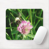 Hummeln auf Red Clover Mousepad (Mit Mouse)