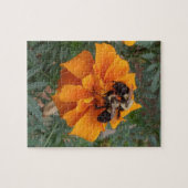 Hummeln auf Ringelblume Puzzle (Horizontal)