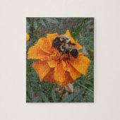 Hummeln auf Ringelblume Puzzle (Vertikal)