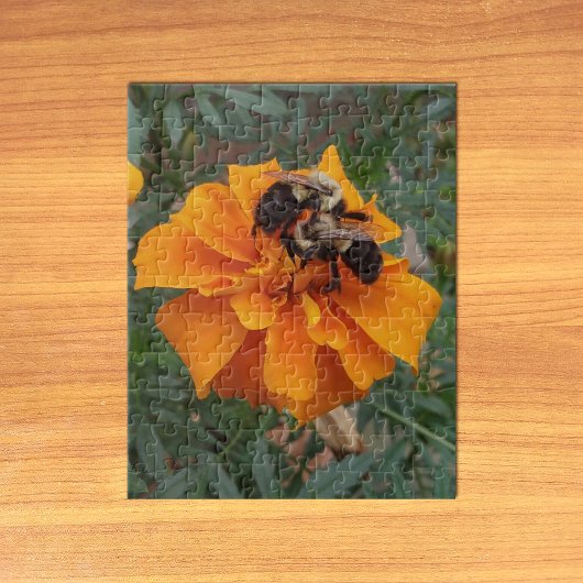 Hummeln auf Ringelblume Puzzle