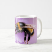 Hummeln auf rosa Blume Tasse (VorderseiteRechts)