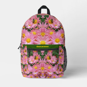 Hummeln auf rosafarbenen Milchprodukten Personalis Bedruckter Rucksack