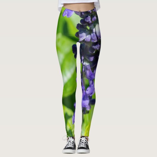 Hummeln auf Salvia Leggings (Vorderseite)
