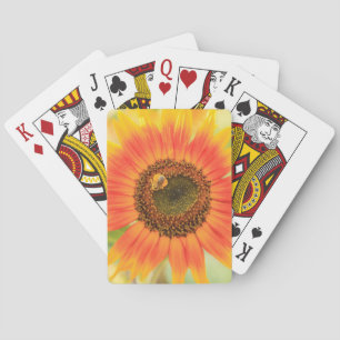 Hummeln auf Sonnenblume, Gemeindegarten Spielkarten
