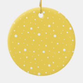 Hummeln aus Cartoon auf blauem, gelbem Hintergrund Keramik Ornament (Hinten)