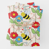 Hummeln-Blume Geschenkpapier Set (Beispiel)