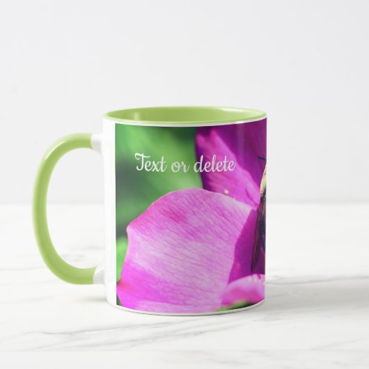 Hummeln-Blume Personalisiert Tasse (Links)