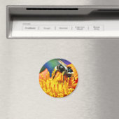 Hummeln Blumen Makro Magnet (In Situ (Geschirrspüler))