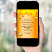 Hummeln Braut zu Bienenhonig Tropfen Brautparty Einladung