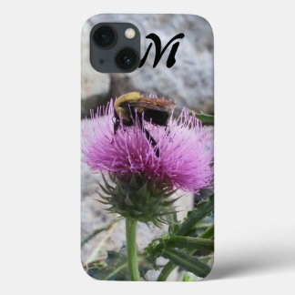Hummeln ernten eine Lila Thristle-Blume Case-Mate iPhone Hülle