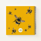 Hummeln Fütterte das Bienengartenblatt Notizblock (Rückseite)