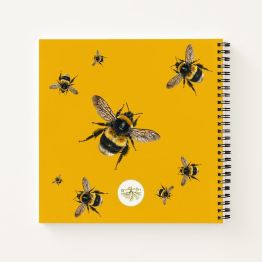 Hummeln Fütterte das Bienengartenblatt Notizblock (Rückseite)