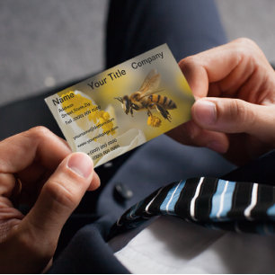 Hummeln-Gelbe Blume Alle von Pollen bedeckt Visitenkarte
