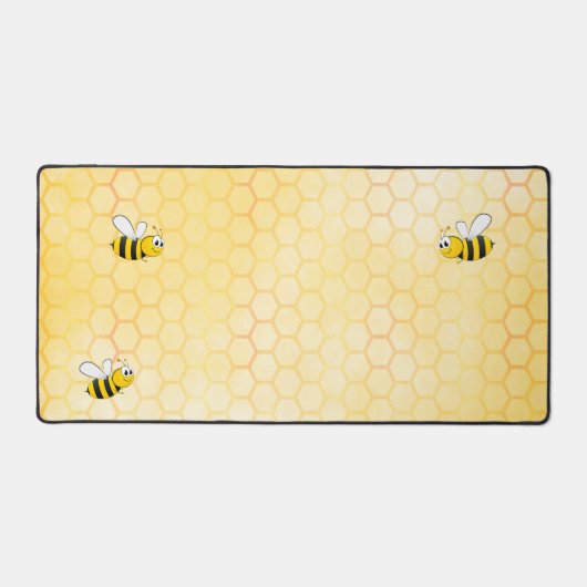 Hummeln, gelbe Honigwabe Sommer Schreibtischunterlage (Vorderseite)