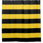 Hummeln Gelbe und schwarze horizontale Streifen Duschvorhang (Vorderseite)