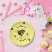 Hummeln glücklich gelb pappteller (Party)