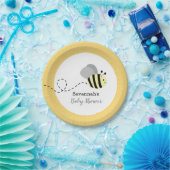 Hummeln, grau und gelb pappteller (Party)