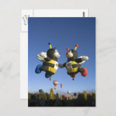Hummeln Heißluftballons Postkarte (Vorne/Hinten)
