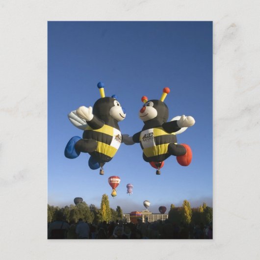 Hummeln Heißluftballons Postkarte (Vorderseite)
