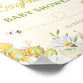 Hummeln Honey Bee Baby Dusche Sprinkle Willkommen Poster (Ecke)