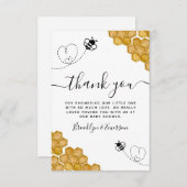 Hummeln Honeycomb Babydusche Dankeskarte (Vorne/Hinten)