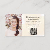 Hummeln, Honig Gelb Foto qr-Logo Visitenkarte (Rückseite)