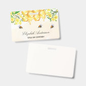 Hummeln-Honig-Gelbe Blumenschrift Ausweis (Front & Back)