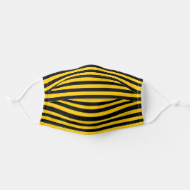 Hummeln Honigbienen Schnüre Streifen Stripes Stric Mund-Nasen-Maske Aus Stoff