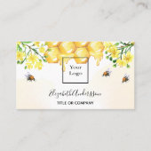 Hummeln, Honigblumenlogo Visitenkarte (Vorderseite)