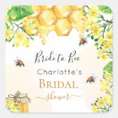 Hummeln, Honigblütenblüten Brautparty Quadratischer Aufkleber (Vorderseite)