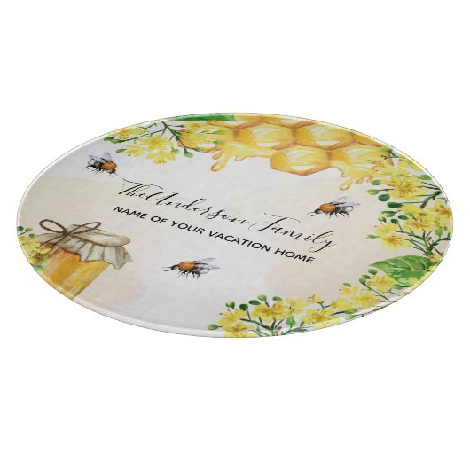 Hummeln, Honigblütenblüten Schneidebrett (Ecke)