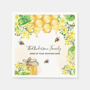 Hummeln, Honigblütenblüten Serviette