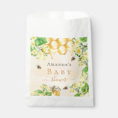 Hummeln Honiggelbe Blüten Babydusche Geschenktütchen (Vorderseite)