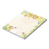 Hummeln Honiggelbe Blüten Namensgeschäft Notizblock (Rotiert)