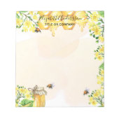 Hummeln Honiggelbe Blüten Namensgeschäft Notizblock (Vorderseite)