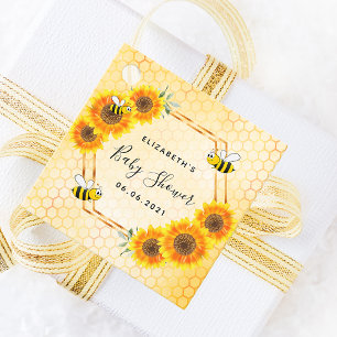 Hummeln-Honigwabendusche Babydusche Geschenkanhänger