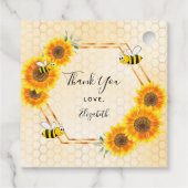 Hummeln-Honigwabendusche Babydusche Geschenkanhänger (Rückseite)